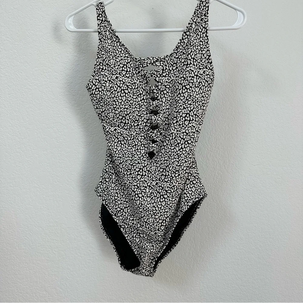 Bleu Rod Beattie LET'S GET LOUD LACE DOWN ONE PIECE SWIMSUIT - Picture 3 of 5